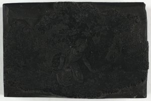 Woodblock for Woman Picking Flowers by Thomas Bewick