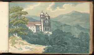 Album of Landscape and Figure Studies: Villa in the Mountains by Thomas Bradshaw