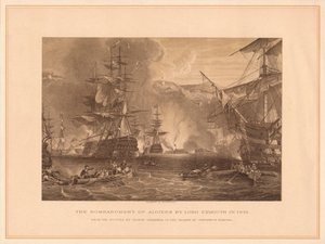 The Bombardment of Algiers by Lord Exmouth in 1816, 1878