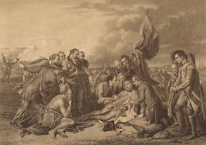 The Death of General Wolfe on the Heights of Abraham, Quebec, 13th September 1759 by Thomas Brown