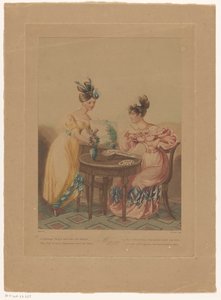 Painting Woman Behind a Table by Thomas Busby