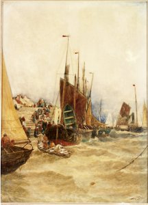 The First Boat in from Mackerel Fishing, Boulogne