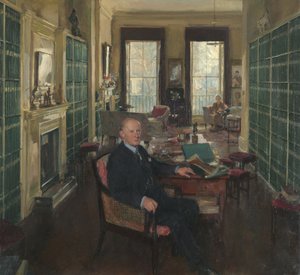 Sir Robert Witt in his Library at 32 Portman Square