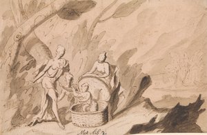 The Daughters of Cecrops discover Ericthonius: Ovid, Metamorphoses, Book 2