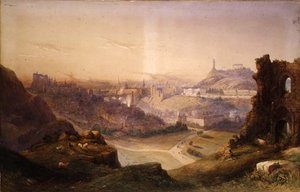 Edinburgh from Salisbury Crags by Thomas Charles Leeson Rowbotham