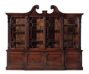 A George III breakfront bookcase by Thomas Chippendale