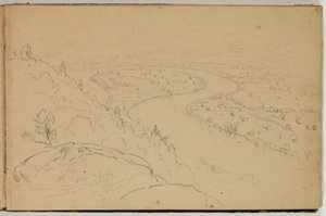 Panorama of the Oxbow on the Connecticut River as seen from Mount Holyoke by Thomas Cole