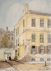 View of Whitefriars Showing the Corner of Lombard Street, City of London by Thomas Colman Dibdin