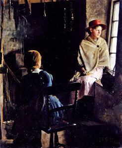 A Cottage Interior, Newlyn (1884) by Thomas Cooper Gotch