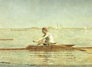 John Biglin in a Single Scull by Thomas Cowperthwait Eakins