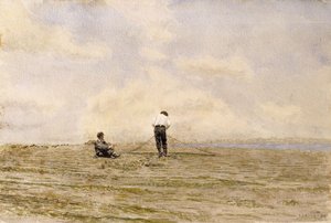 Mending the Net, 1882 by Thomas Cowperthwait Eakins