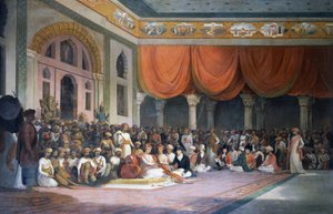 Charles Warre Malet concluding treaty with Peshwa of Maratha Empire in 1790 in Durbar