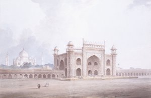The Gateway of the Taj Mahal, Agra, Uttar Pradesh by Thomas Daniell