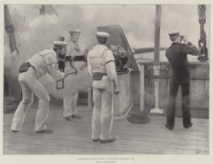 Quickfiring Practice with a Six-Pounder Hotchkiss Gun