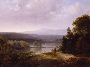 River View with Hunters and Dogs by Thomas Doughty