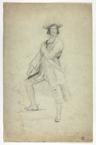 Study for Standing Man Wearing Sash and Striking Dramatic Pose by Thomas Duncan
