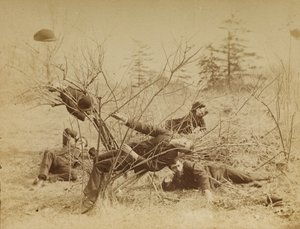 Four Male Students Reclining Al Fresco by Thomas Eakins