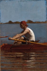 John Biglin in a Single Scull by Thomas Eakins