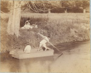 Two Boys Playing at the Creek, July 4, 1883 by Thomas Eakins