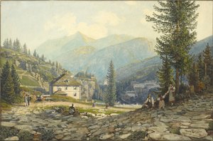 View of the Residence of Archduke Johann in Gastein Hot Springs