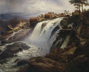 Haugfoss by Thomas Fearnley