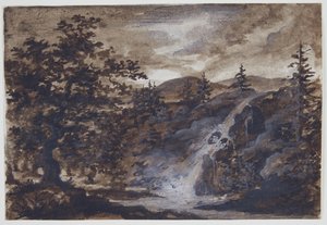 Landscape with Cliffs, Trees, and a River