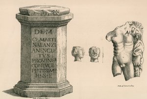 A Pedestal and Fragment of the Statue of Hercules of Roman Workmanship by Thomas Fisher Hoxton
