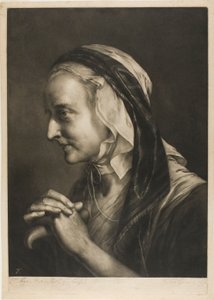 Old Woman Leaning on a Cane, from Life-Sized Heads