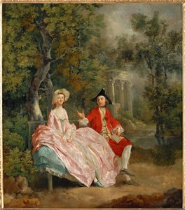 Conversation in a Park: The Artist and His Wife Margaret