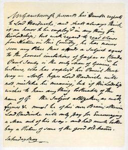 Letter from Thomas Gainsborough to Lord Hardwicke by Thomas Gainsborough