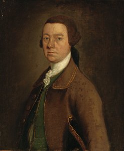 Portrait of Sir Francis Skipwith, Half-Length, in a Brown Coat and Green Waistcoat with a Hat Under His Left Arm