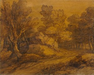 Scene with a Road Winding through a Wood by Thomas Gainsborough