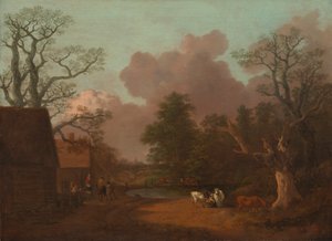 Landscape with Milkmaid by Thomas Gainsborough RA