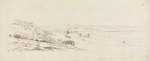 View of the Waterworks at Marly, and St. Germain-en-Laye in the Distance by Thomas Girtin