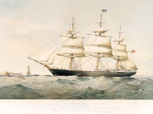 Lithograph of Clipper Ship 