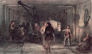 Pit Ponies and Cart by Thomas H. Hair