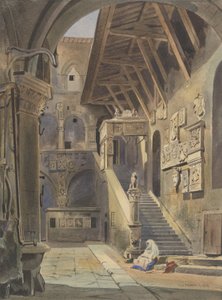 Court of the Bargello, Florence, 1839