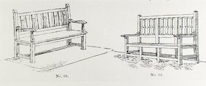 Garden benches, from Thomas Mawson