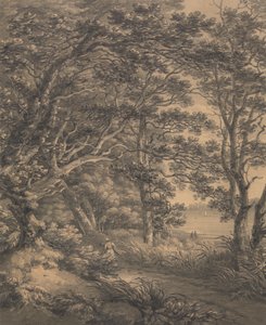 River Landscape with Figures by Thomas Hearne