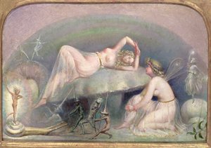 Fairy Resting on a Mushroom