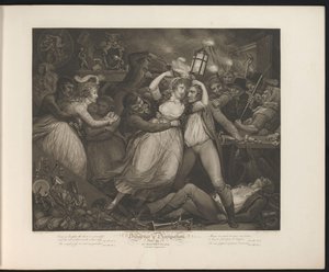 Wanton Maid Enjoying Herself in a Tavern (Plate 7. The Wanton Revelling with Her Companions, Virtue and Vice, Diligence & Dissipation) by Thomas Hellyer