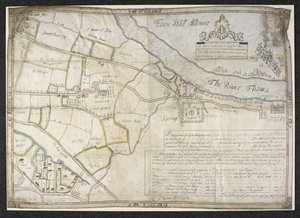 Plan of Faux Hall [now Vauxhall] manor, in Lambeth, co. Surrey