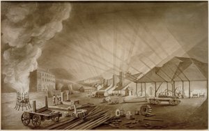 Rolling Mill in Merthyr Tydfil by Thomas Hornor