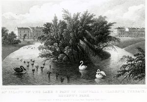 An Island on the Lake and Part of Cornwall and Clarence Terrace, Regent
