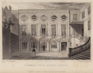 Brewers Hall in Addle Street by Thomas Hosmer Shepherd