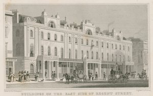 Buildings on the east side of Regent Street, London by Thomas Hosmer Shepherd