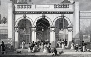Burlington Arcade, Picadilly, engraved by William Tombleson