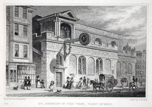 Church of St Dunstan, in the West, Fleet Street, from 