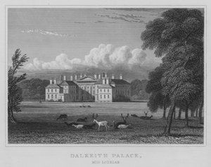 Dalkeith Palace, Mid Lothian (engraving) by Thomas Hosmer Shepherd