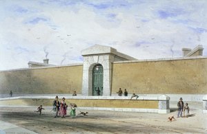 Gateway of Bridewell Prison, Tothill Fields, Westminster, London by Thomas Hosmer Shepherd